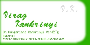 virag kankrinyi business card